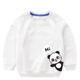 Toddler Boy Print Panda and Slogan Hi Long Sleeve Sweatshirt
