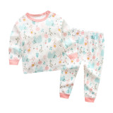 Toddler Girl 2 Pieces Pajamas Sleepwear Pink Flowers Long Sleeve Shirt & Legging Sets