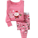 Toddler Girl 2 Pieces Pajamas Sleepwear Christmas Long Sleeve Shirt & Leggings Set