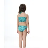3PCS Kid Girls Mermaid Tail For Fancy Princess Bikini Swimsuit With Free Garland Color Random