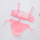 Kid Girls' Sequins Bikini Set Stripes Beach Swimwear 2 Pieces Swimsuit