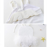 Baby Tutu Angel's Wings Swimsuit With Swim Cap 0-5 Years