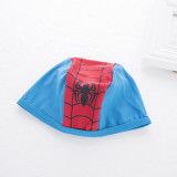 Toddler Boys Print Spider Swimsuit With Swim Cap