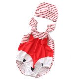 Baby 3D Cute Fox Swimsuit With Swim Cap 0-3 Years