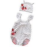Baby 3D Cute Ladybugs Swimsuit With Swim Cap 0-3 Years