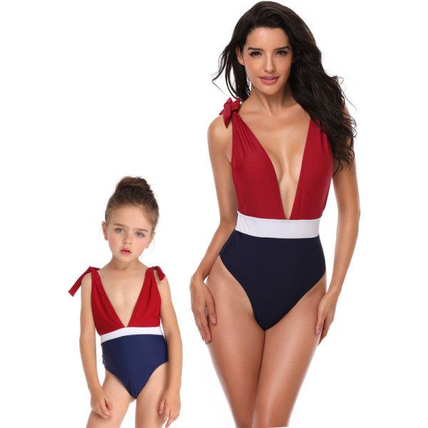 Mommy and Me Matching Swimwear 3 Color Matching Swimsuit