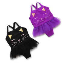 Kid Girls' Print Cat Tutu One Piece Beach Swimwear