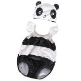 Baby 3D Cute Panda Swimsuit With Swim Cap 0-3 Years