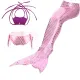3PCS Kid Girls Mermaid Tail For Fancy Princess Bikini Swimsuit