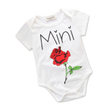 Family Matching Clothes Print Rose Tops