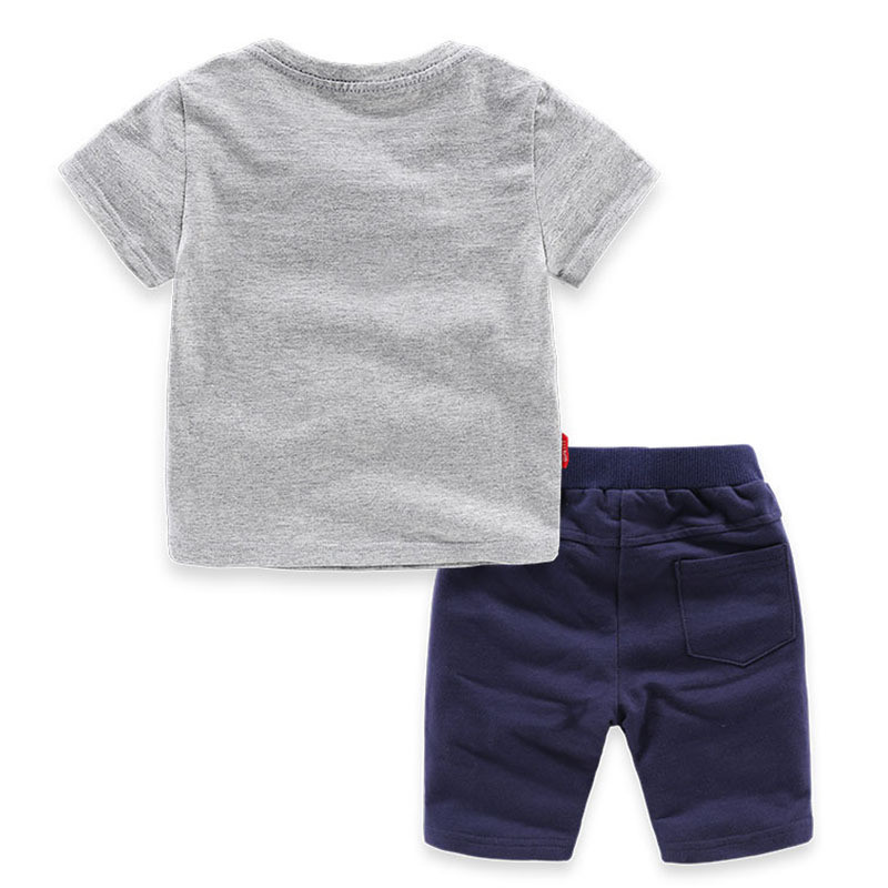 Boys Print Sport Basketball Tshirts and Short TwoPiece Outfit