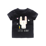 Girls Prints Cartoon Little Bunny T-shirts