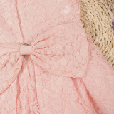 Girls Lace Bowknots Princess Gown Dress