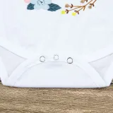 Baby Girl Print Slogans Short Sleeves Bodysuit and Leafs Pants Two Pieces Outfits with Hairband