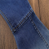 Girls Ombre Flared Denim Jeans