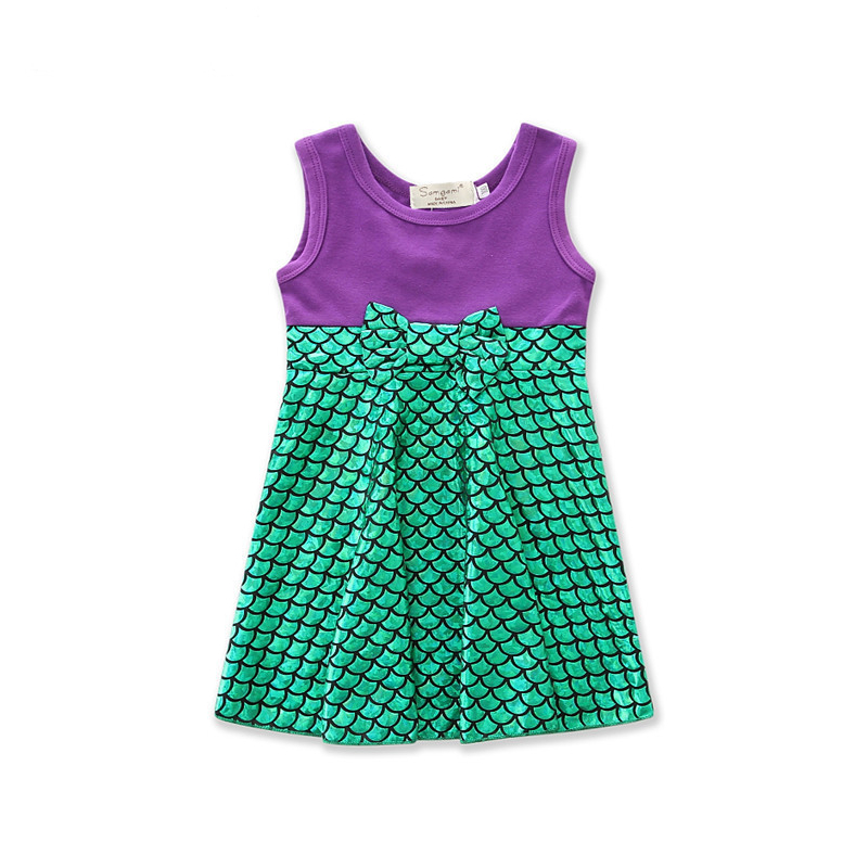 Pink Girly Mermaid Teal Scales Dress
