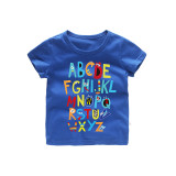 Boys Colorful 26 Letters A-Z Prints T-shirts