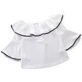 Mommy and Me Off The Shoulder Ruffles White Blouse