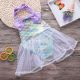 Baby Girl Ombre Scales Tutu Bowknot Bodysuit