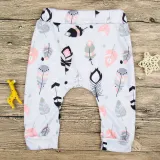 Baby Girl Print Slogans Short Sleeves Bodysuit and Leafs Pants Two Pieces Outfits with Hairband