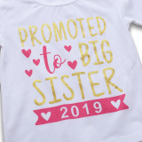 Girls Print 2019 Slogan Hearts T-shirts