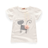 Girls Prints Cat T-shirt and Tutu Skirt Two-Piece Outfit