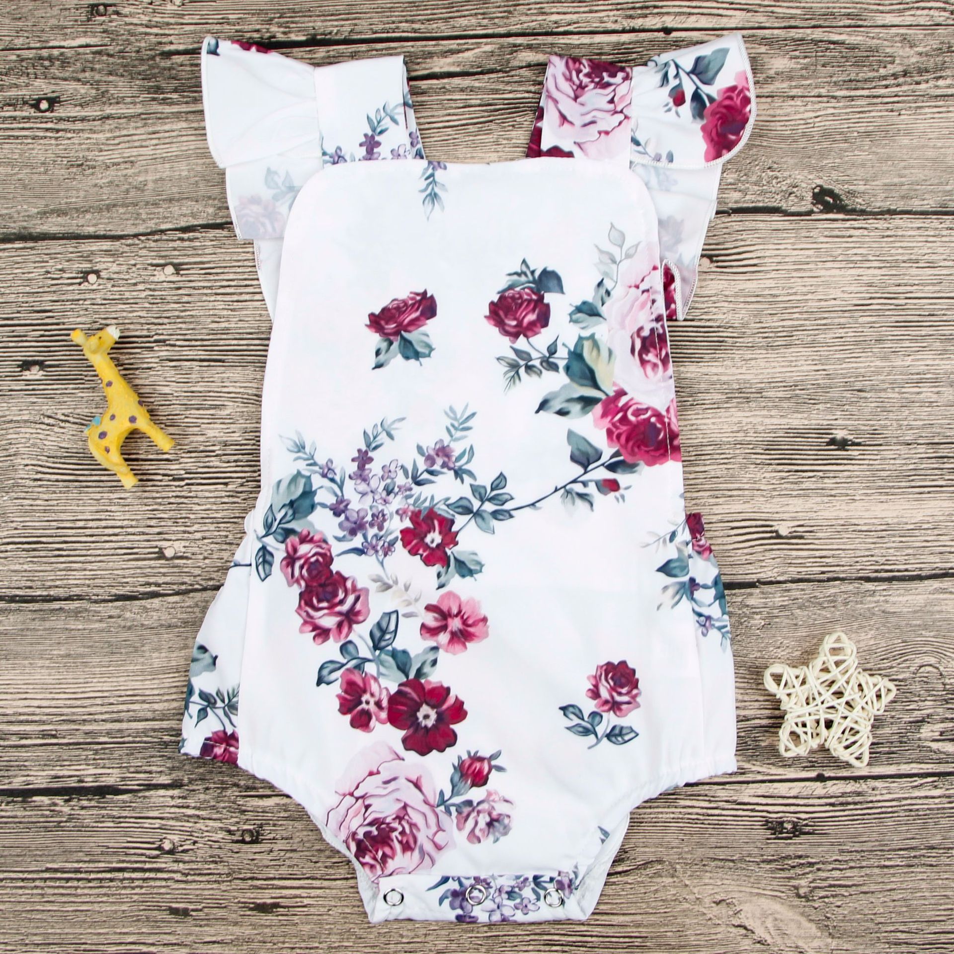 Baby Ruffled Bow Sweet Red Bodysuit main image 0
