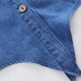 Mommy and Me Denim Tie Up Blouse and Tutu Skirt Two-piece Outfits