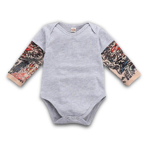 Baby Boy Prints Long Sleeves Cotton Bodysuit