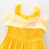 Girls Yellow Princess Dress