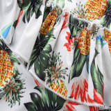 Girls Prints Pineapple Ruffles Dress