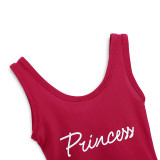 Mommy and Me Print Princess Red Swimsuit