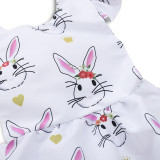 Baby Girl Print Rabbits Bodysuit