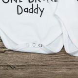 Baby Boy White Slogan Bodysuit