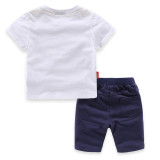 Boys Print Roar Lion T-shirts and Short Two-Piece Outfit
