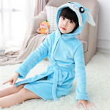 Kids Rabbit Soft Bathrobe Sleepwear Comfortable Loungewear
