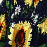 Girls Print Sunflowers Slip A-line Dress
