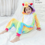 Kids Rainbow Unicorn Onesie Kigurumi Pajamas Kids Animal Costumes for Unisex Children