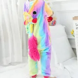 Kids Rainbow Unicorn Onesie Kigurumi Pajamas Kids Animal Costumes for Unisex Children