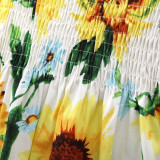 Girls Print Sunflowers Slip A-line Dress