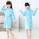 Kids Rabbit Soft Bathrobe Sleepwear Comfortable Loungewear