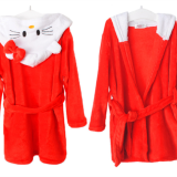 Kids Hello Kitty Soft Bathrobe Sleepwear Comfortable Loungewear