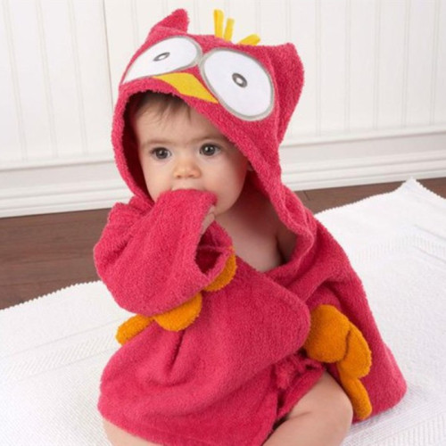 Baby Owl Bathrobe Tracksuit Thicken Cute Cartoon Animal Hooded Sleepwear