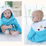 Baby Penguin Bathrobe Tracksuit Thicken Cute Cartoon Animal Hooded Sleepwear