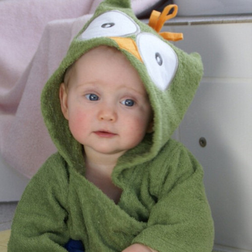 Baby Owl Bathrobe Tracksuit Thicken Cute Cartoon Animal Hooded Sleepwear