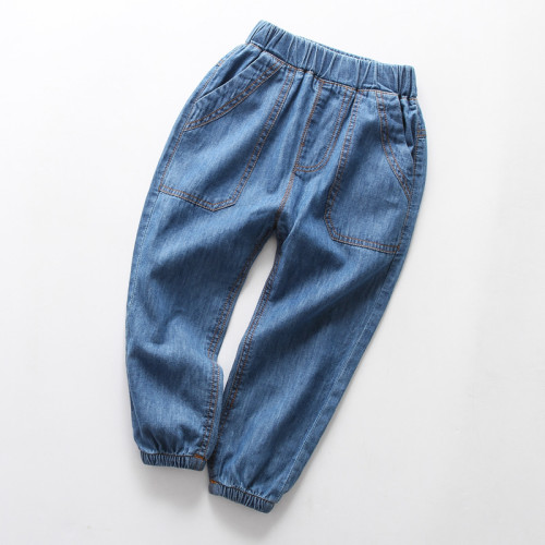 Boys Casual Lightweight Denim Jeans With Rubber Waist