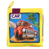 Baby's First Touch and Feel Soft Cloth Book Learn Vehicles