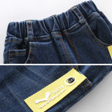 Boys Denim Jeans With Rubber Waist