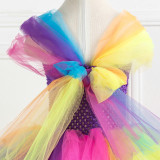 Girl Crocheted Rainbow Tutu Dress