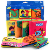 Baby's First Touch and Feel Soft Cloth Book Set 6 Packs